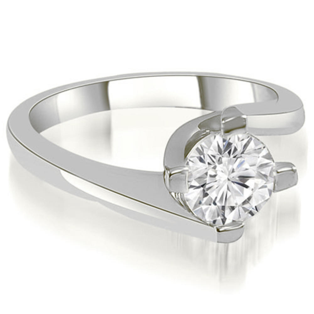 0..35 Carat Round Cut 18K White Gold Diamond Engagement Ring