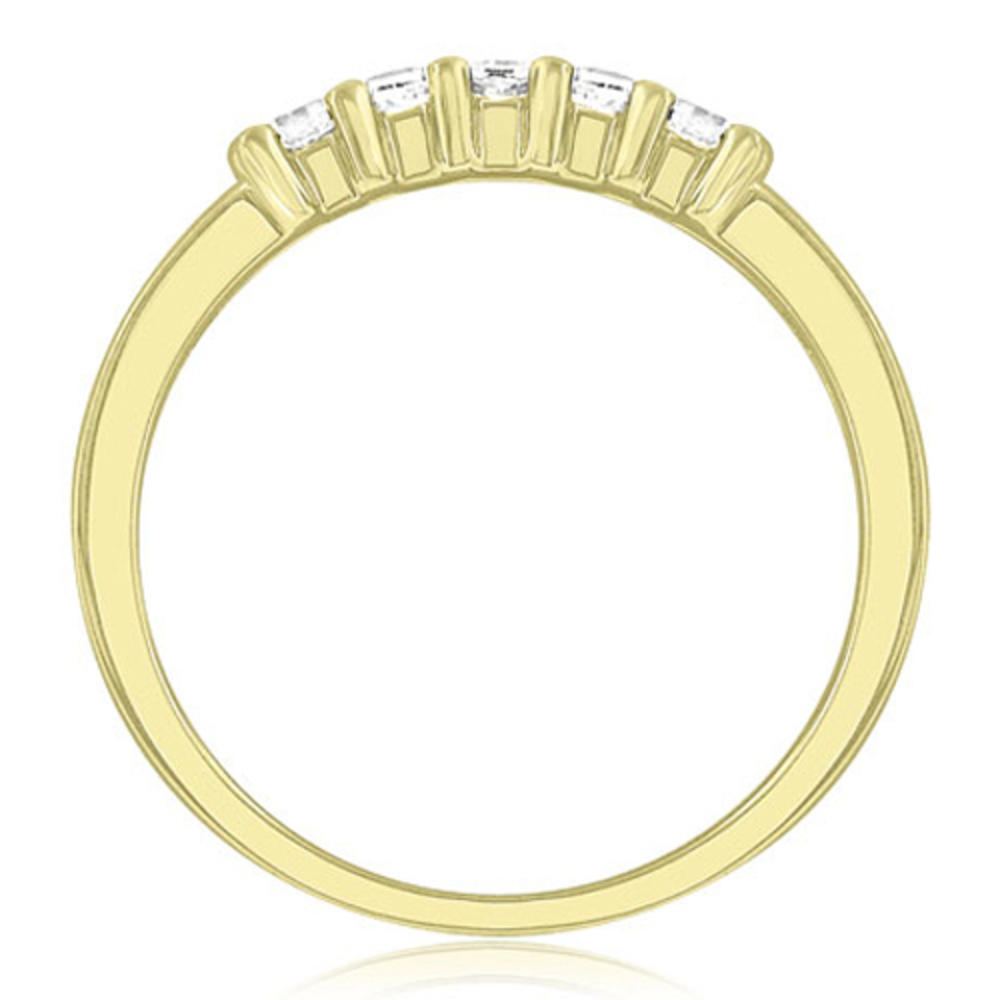 0.50 Cttw Round Cut 18K Yellow Gold Diamond Wedding Ring