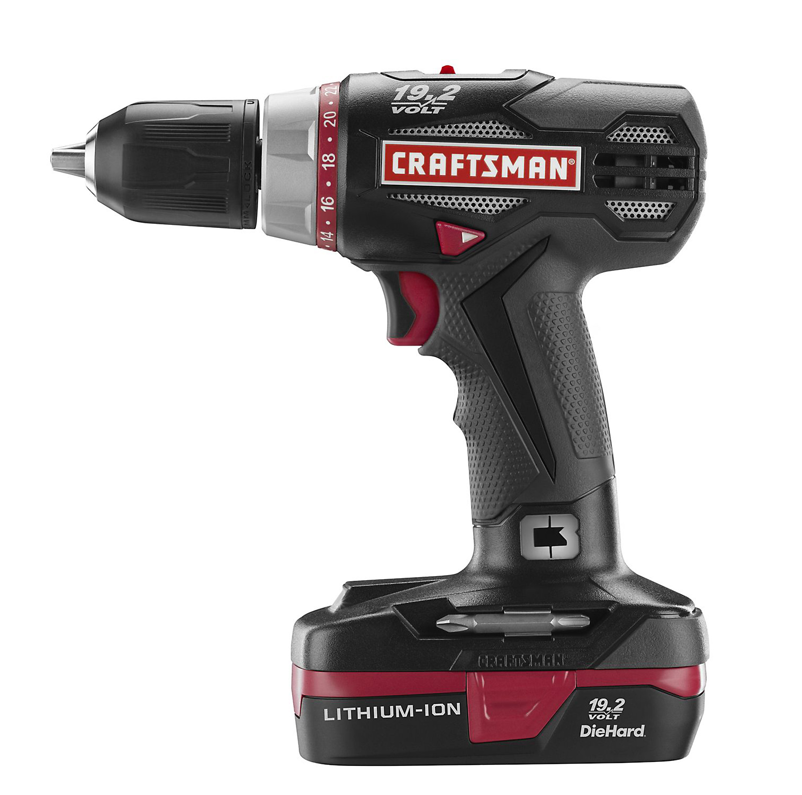 Craftsman - 17560X - C3 Compact 1/2-In Drill Kit with two Lithium Ion ...