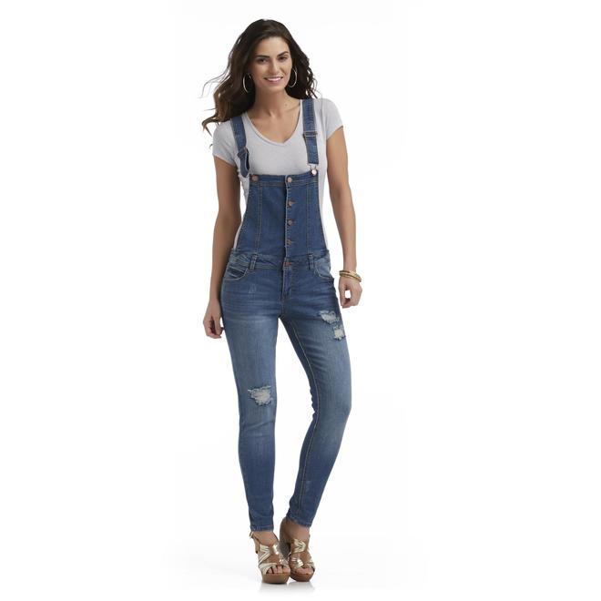 Kelleyrenee Intl. Women's Distressed Denim Overalls