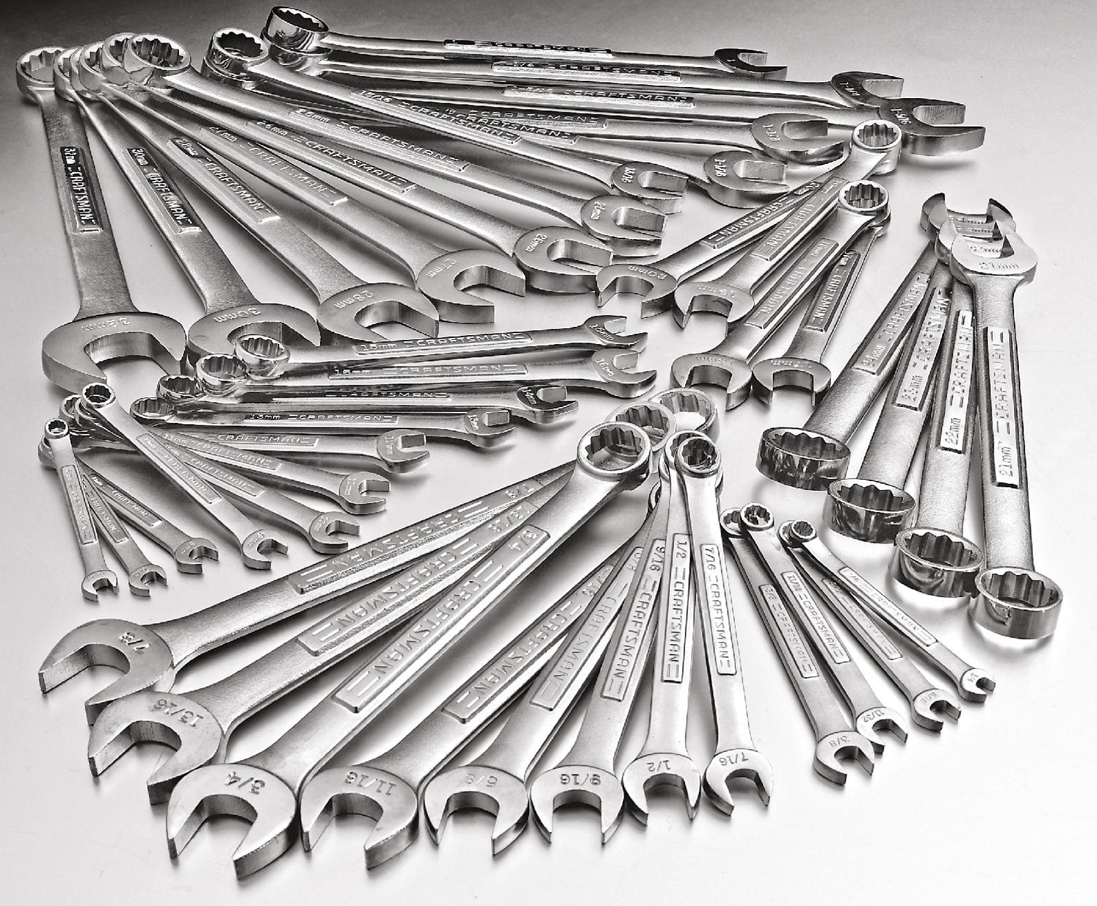 Craftsman 43 pc. Inch and Metric 12 pt. Combination Wrench Set