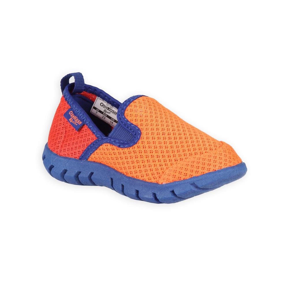 OshKosh Toddler Boy's Jet Orange/Blue Slip-On Water Shoe