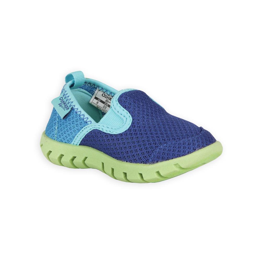 OshKosh Toddler Boy's Jet Blue/LimeSlip-On Water Shoe