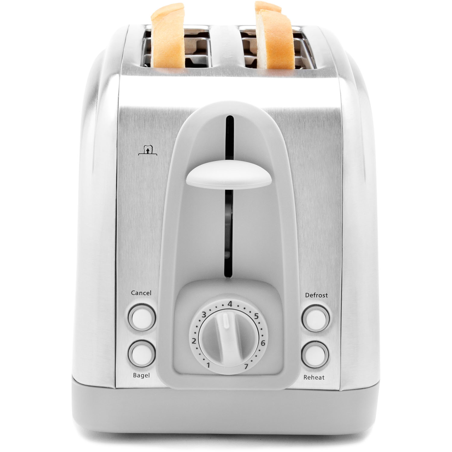 CHEFMAN RJ06G 2Slice Toaster with ExtraWide Slots Gray/Brushed