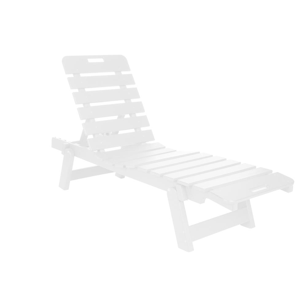 Caf&#233; Chaise Lounge, White