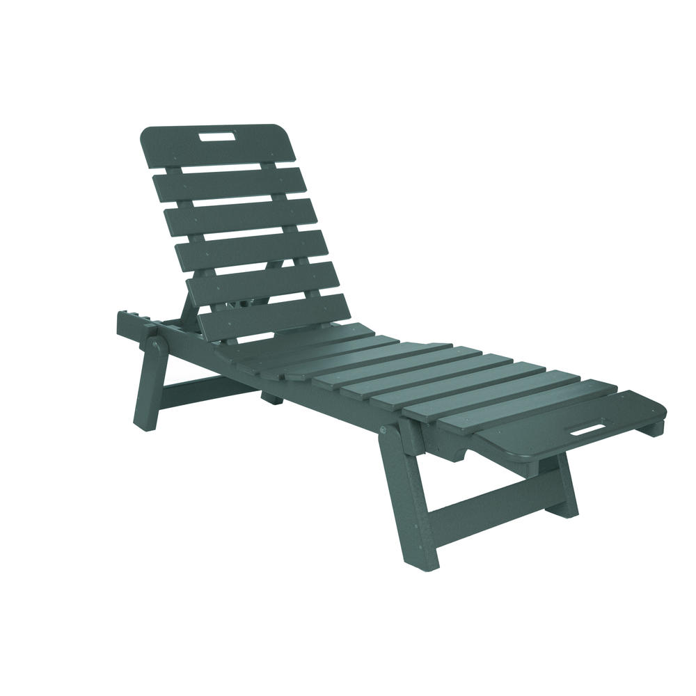 Caf&#233; Commercial Grade Chaise Lounge, Green