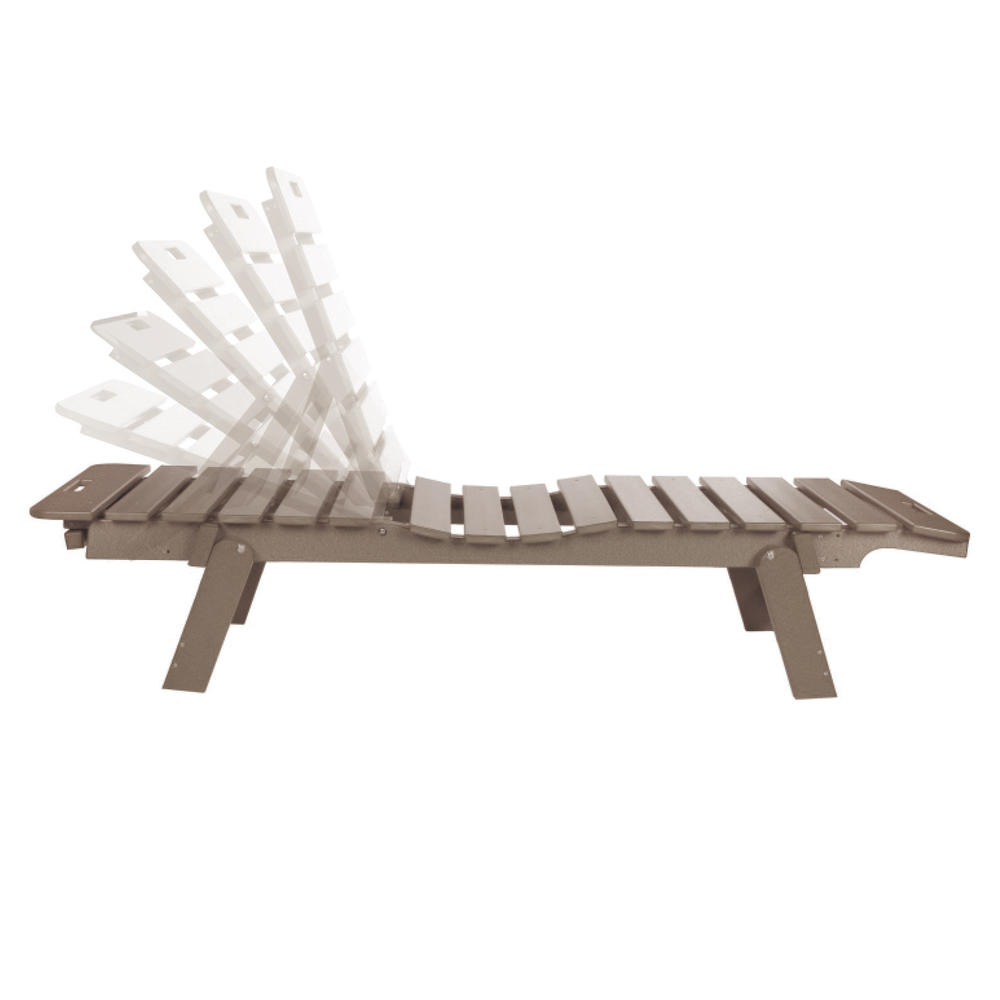 Caf&#233; Commercial Grade Chaise Lounge, Driftwood