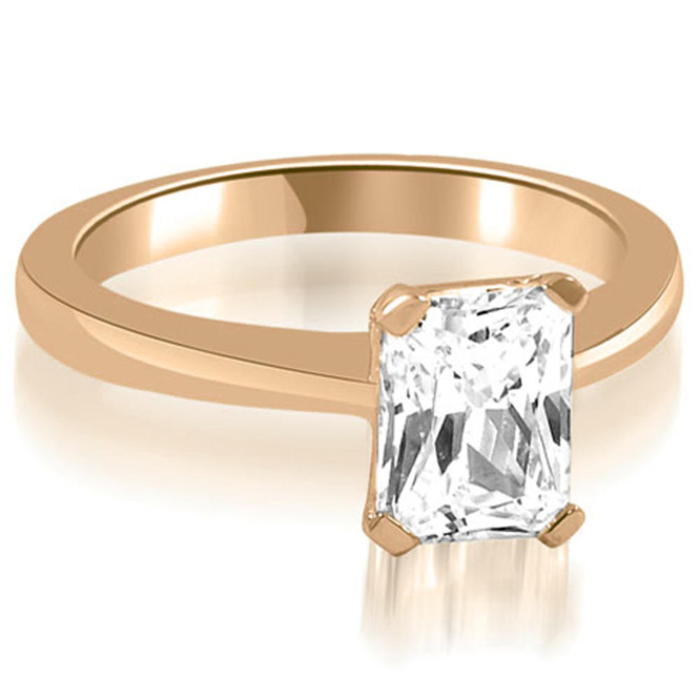 0.45 Cttw Emerald Cut 14K Rose Gold Diamond Engagement Ring