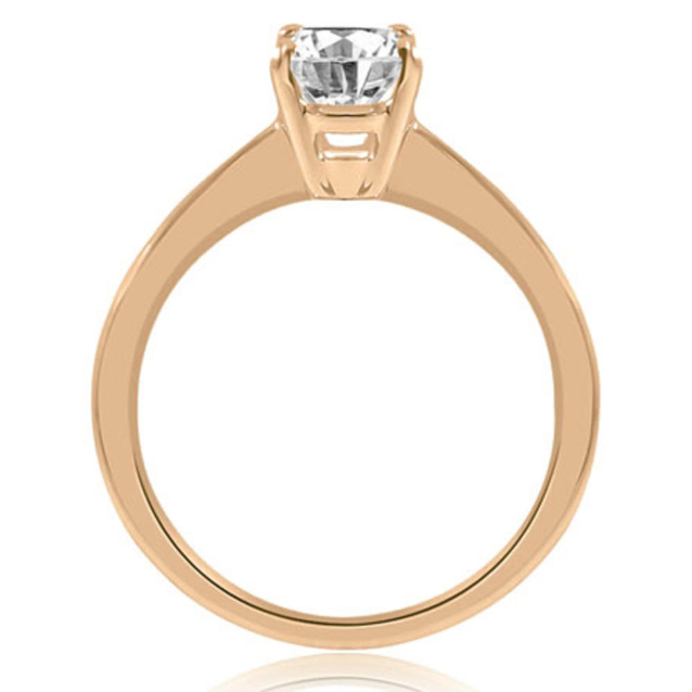 0.45 Cttw Oval-Cut 14K Rose Gold Diamond Engagement Ring