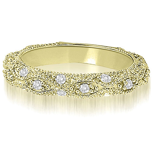 0.66 Cttw Round-Cut 18k Yellow Gold Diamond Wedding Ring