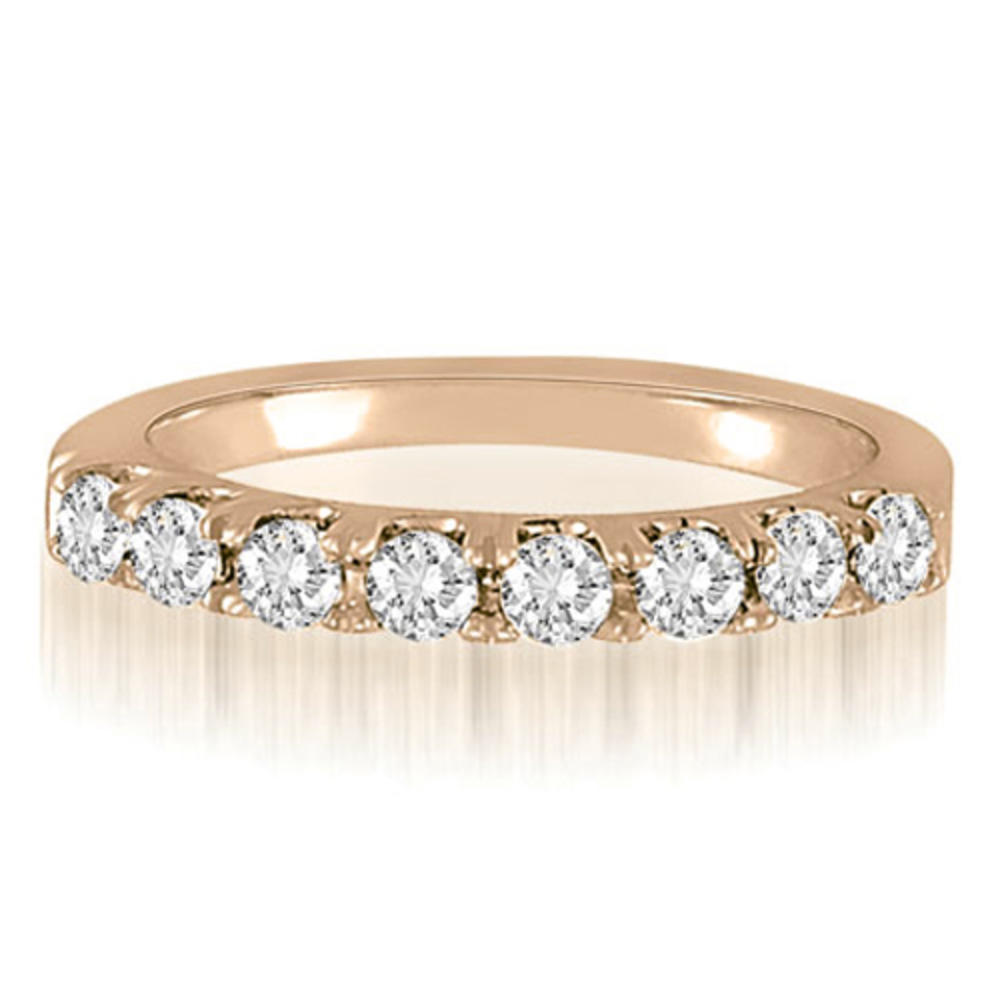 0.80 Cttw Round Cut 14k Rose Gold Diamond Wedding Ring