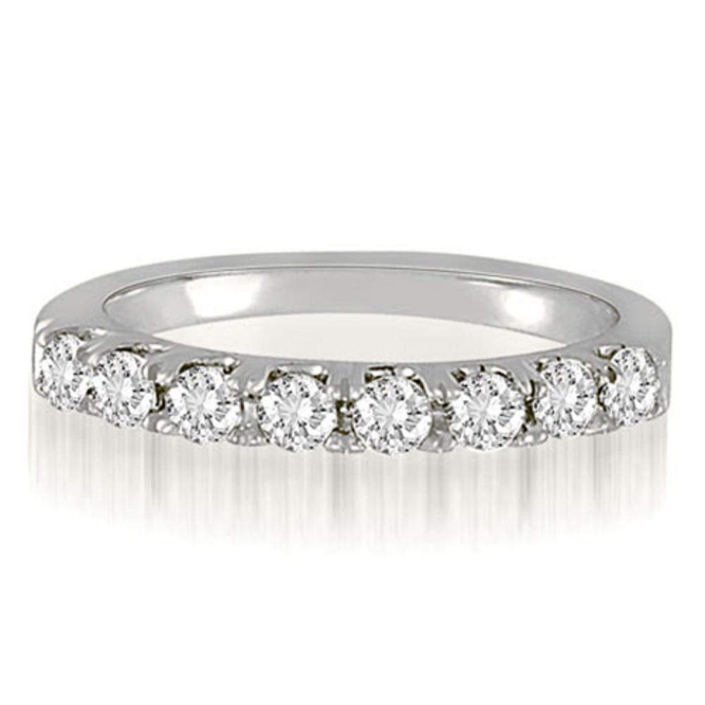0.80 Cttw Round-Cut 14K White Gold Diamond Wedding Ring