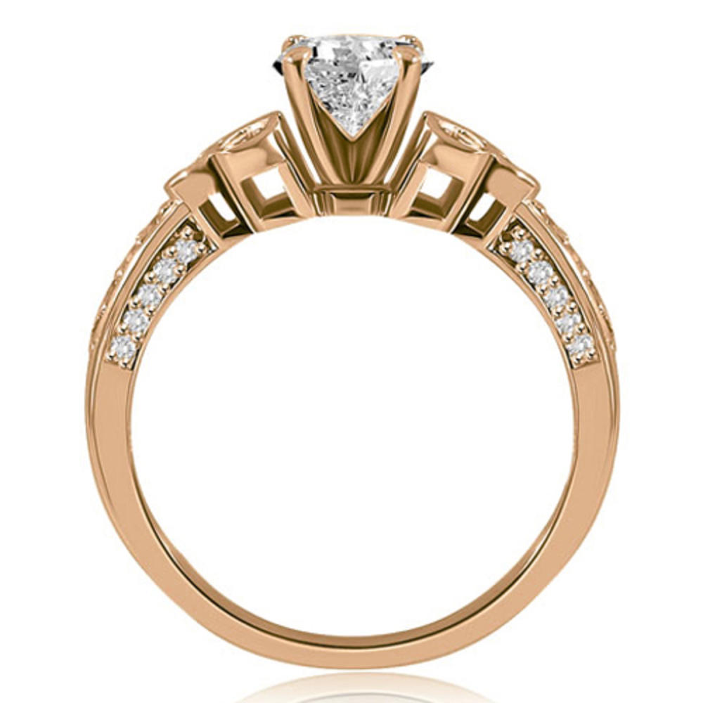 14K Rose Gold 0.77 cttw. Round Cut Diamond Engagement Ring (I1, H-I)
