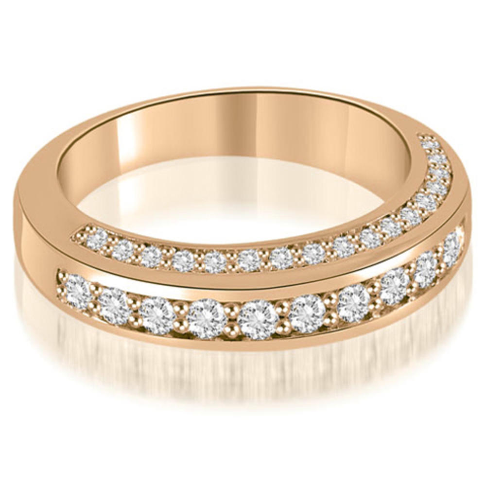 14K Rose Gold 0.75 cttw. Elegant Round Cut Diamond Wedding Ring (I1, H-I)