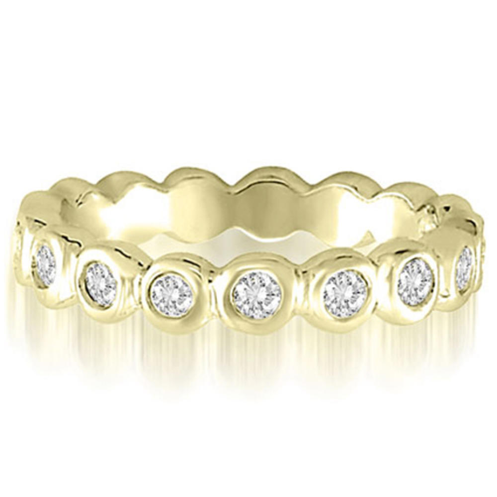 18K Yellow Gold 0.65 cttw. Round Cut Bezel Set Diamond Eternity Ring (I1, H-I)