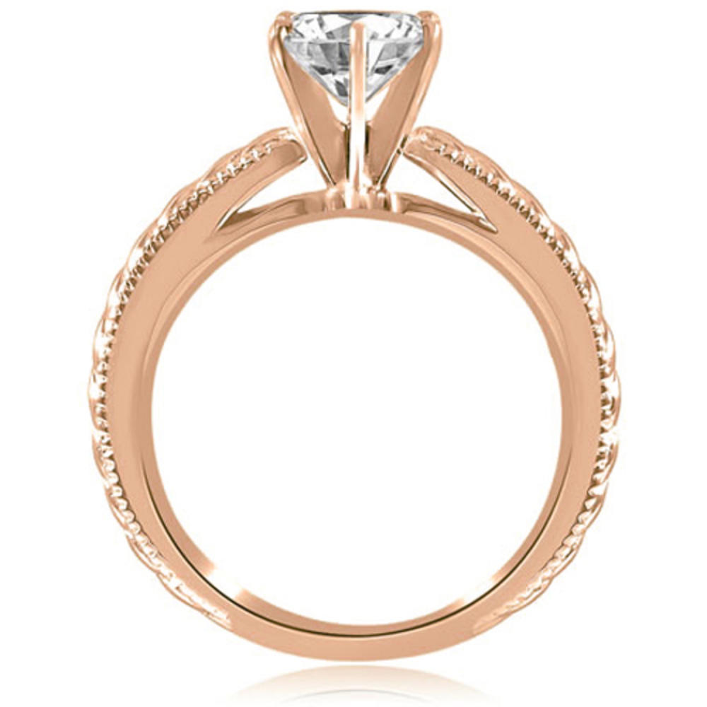 18K Rose Gold 0.35 cttw. Cathedral Solitaire Round Diamond Engagement Ring (I1, H-I)