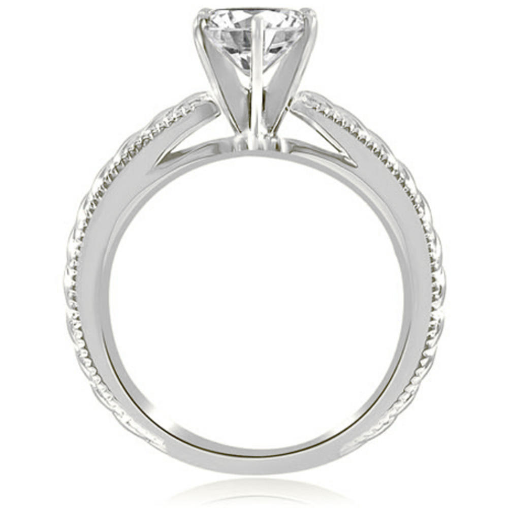 18K White Gold 0.35 cttw. Cathedral Solitaire Round Diamond Engagement Ring (I1, H-I)