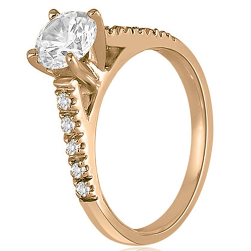 0.50 Cttw Round Cut 14K Rose Gold Diamond Engagement Ring