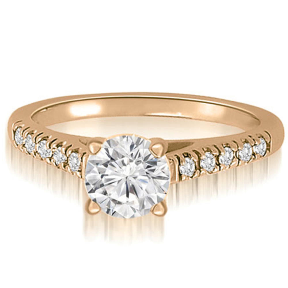 0.50 Cttw Round Cut 14K Rose Gold Diamond Engagement Ring
