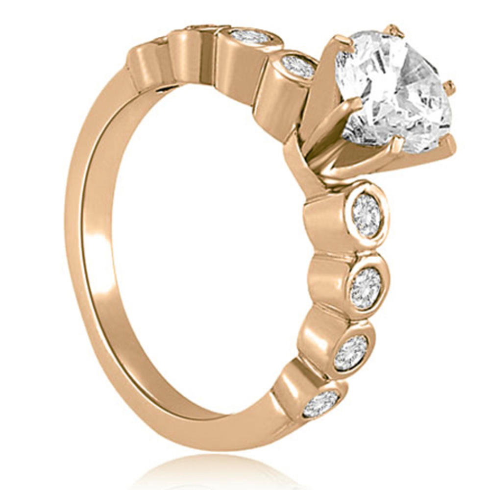 0.65 Cttw Round Cut 14k Rose Gold Diamond Engagement Ring