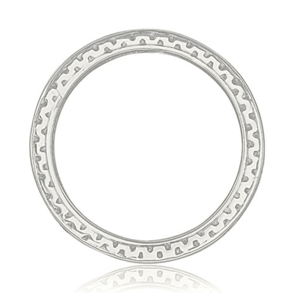 18K White Gold 1.00 cttw. Vintage Round And Princess Cut Diamond Eternity Ring (I1, H-I)