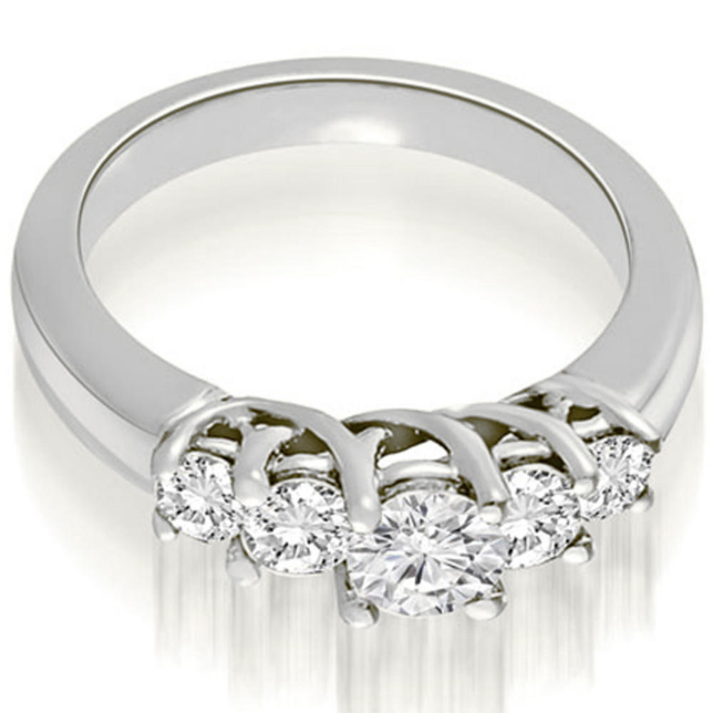 0.75 Cttw Round-Cut 18K White Gold Diamond Wedding Band