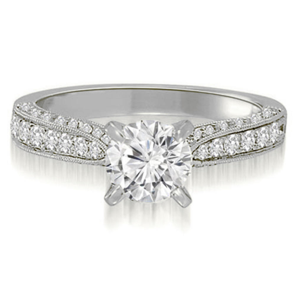 0.75 Cttw Round-Cut 14K White Gold Diamond Engagement Ring