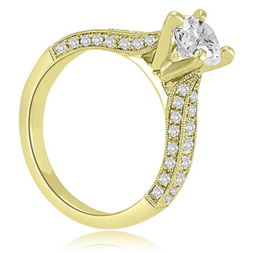 0.75 Cttw Round-Cut 14K Yellow Gold Diamond Engagement Ring