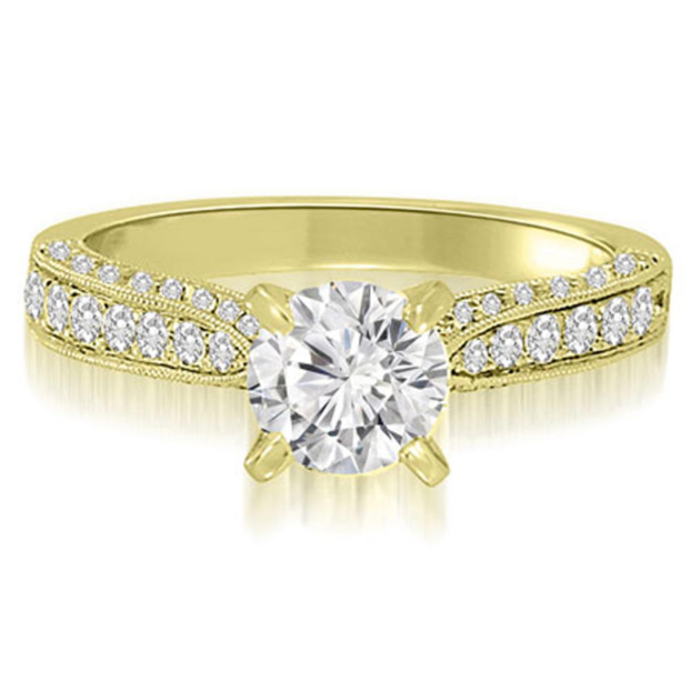 0.75 Cttw Round-Cut 14K Yellow Gold Diamond Engagement Ring
