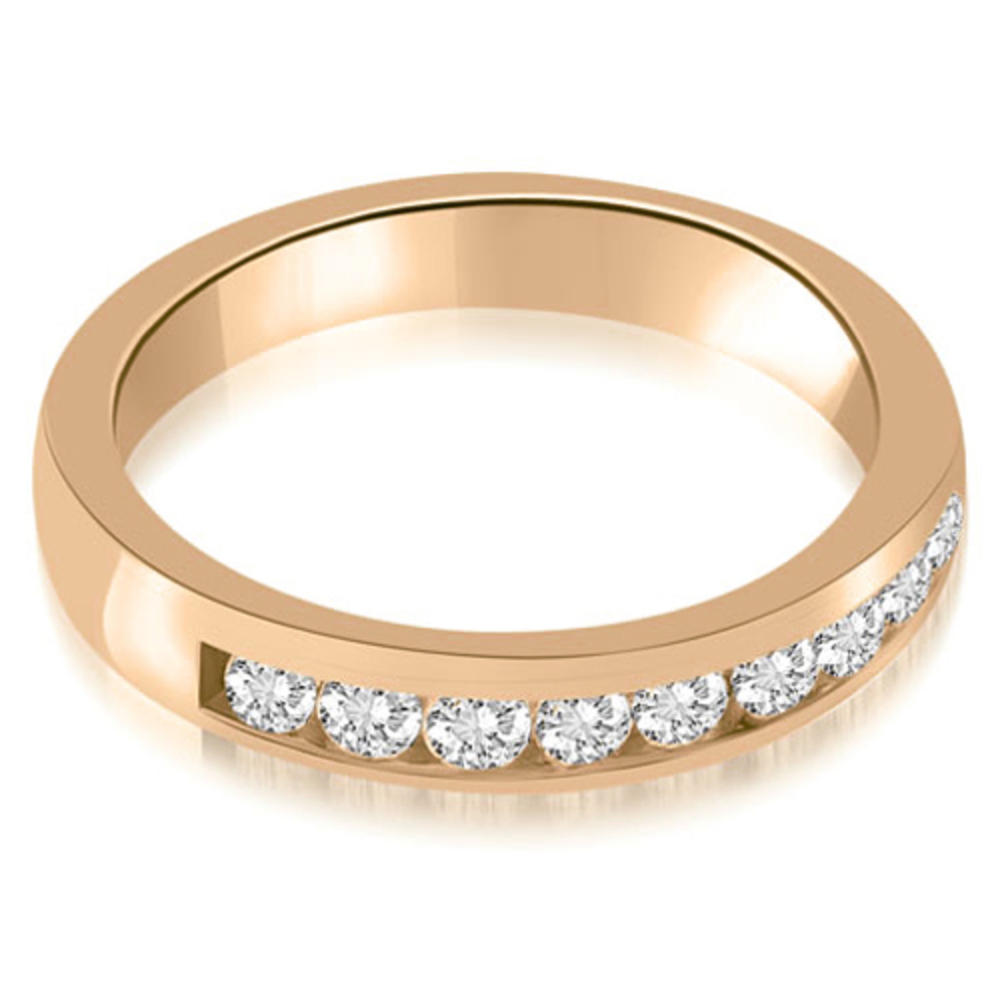0.63 cttw Round-Cut 14k Rose Gold Diamond Wedding Band