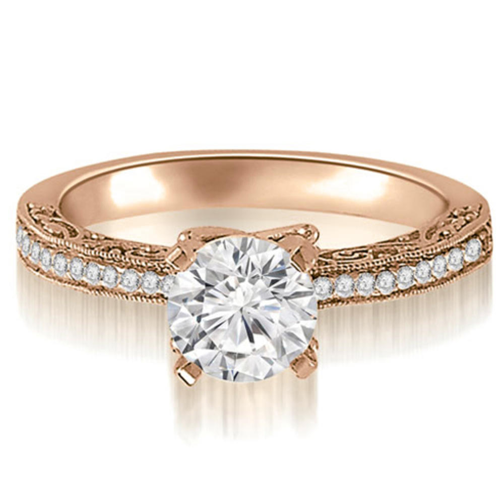 0.50 Cttw. Round Cut 14K Rose Gold Diamond Engagement Ring