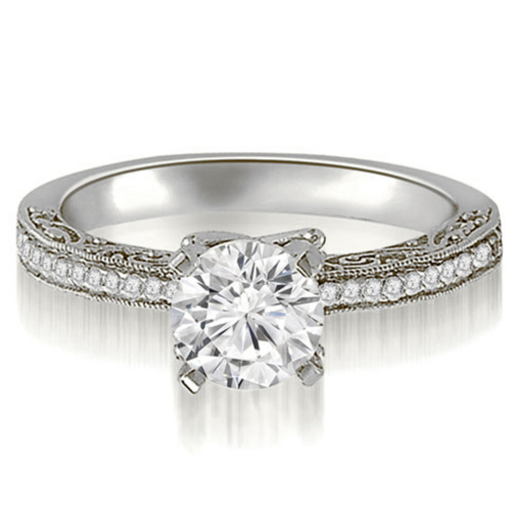 0.50 Cttw. Round Cut 14K White Gold Diamond Engagement Ring