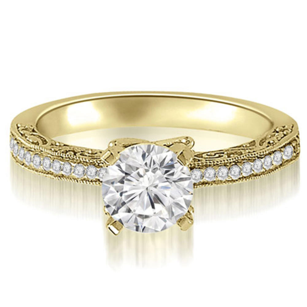 0.50 Cttw. Round Cut 14K Yellow Gold Diamond Engagement Ring