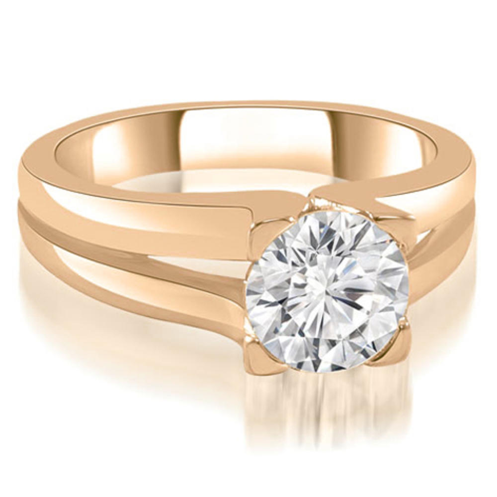 14K Rose Gold 0.45 cttw. Thick Split Shank Round Diamond Engagement Ring (I1, H-I)
