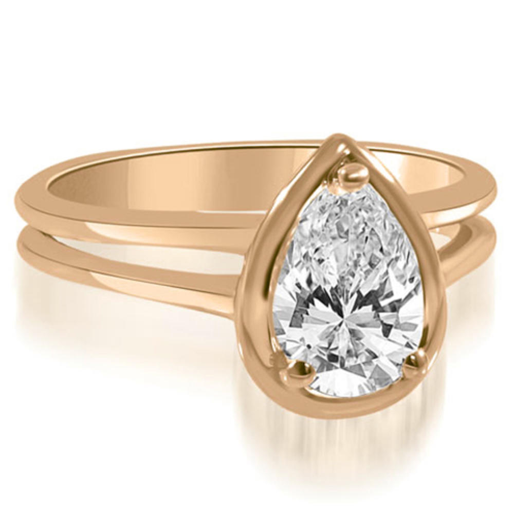 14K Rose Gold Pear-Shaped Engagement Ring