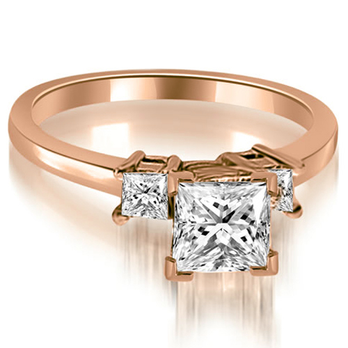 18K Rose Gold 0.70 cttw. Princess Cut Diamond Engagement Ring (I1, H-I)
