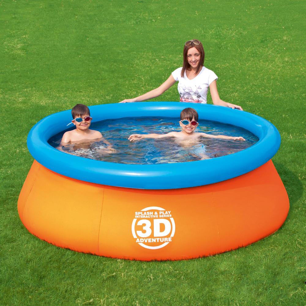 3D Adventure 7-ft Fast Set Family Pool
