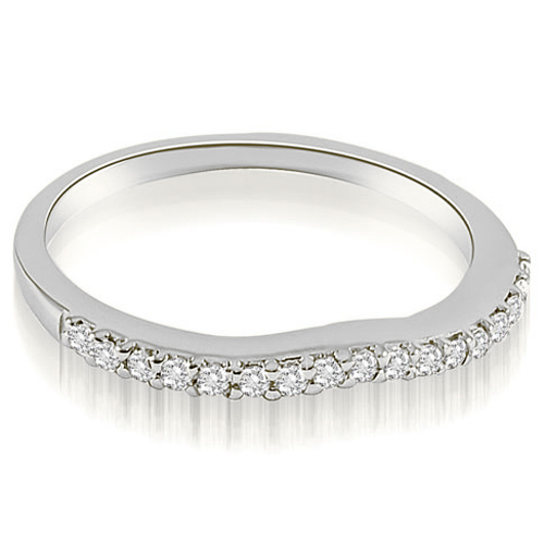 0.13 Cttw Round-Cut Platinum Diamond Wedding Ring