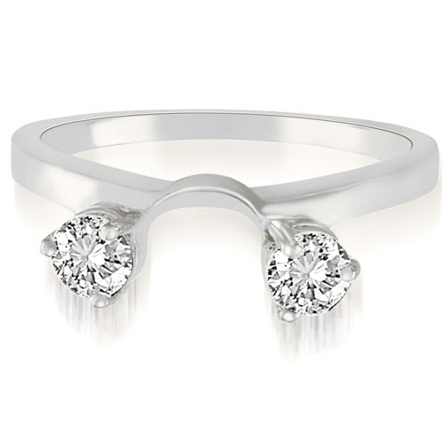 0.10 Cttw Round-Cut Platinum Diamond Wedding Ring