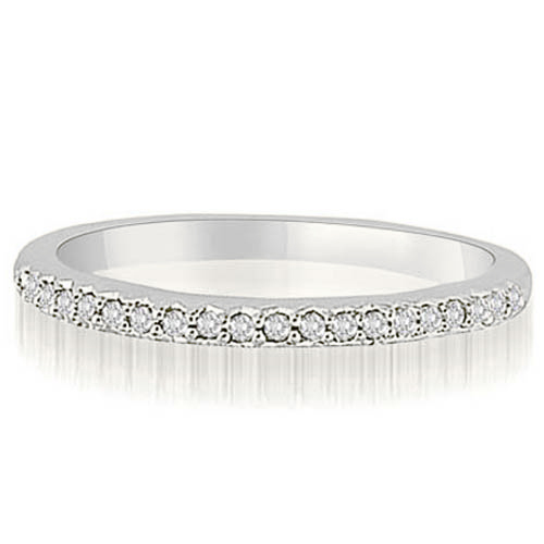 0.11 Carat Round Cut Platinum Diamond Wedding Ring