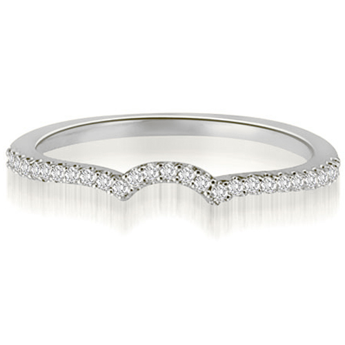 0.15 Cttw. Round Cut Platinum Diamond Wedding Ring