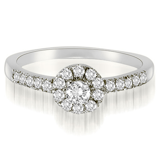 0.25 Cttw Round-Cut Platinum Diamond Engagement Ring