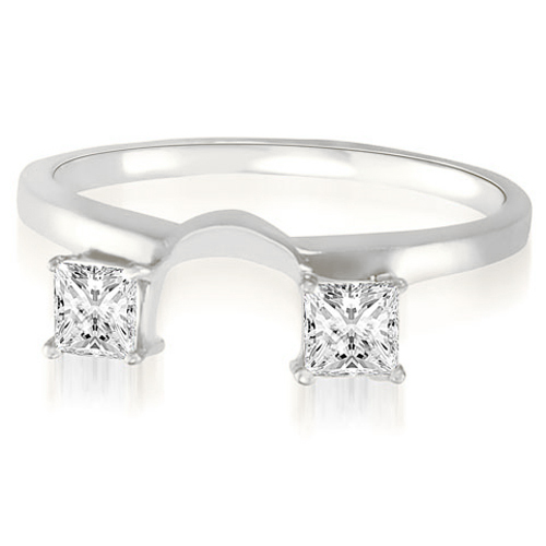 0.20 Cttw Princess Cut Platinum Diamond Enhancer Wedding Ring