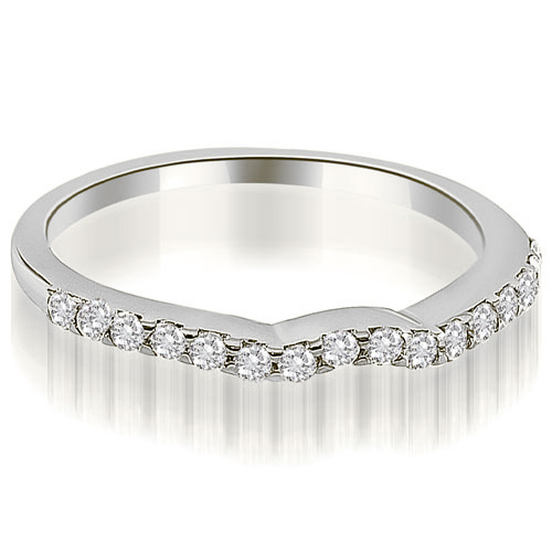 0.24 Cttw Round Cut Platinum Diamond Wedding Ring
