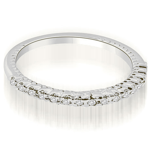 0.24 Cttw. Round Cut Platinum Diamond Wedding Ring