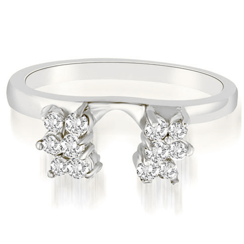 0.35 Carat Round Cut Platinum Diamond Enhancer Wedding Ring