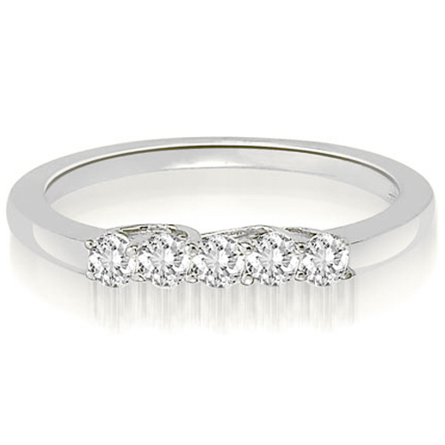 Platinum 0.25 cttw Classic Trellis Round Cut Diamond Wedding Ring (I1, H-I)