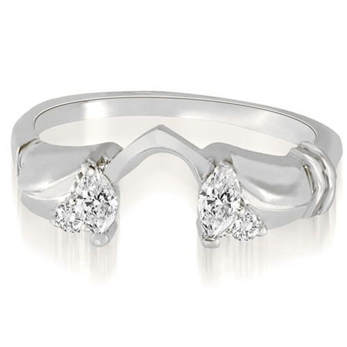 Platinum 0.26 cttw Round And Marquise Diamond Enhancer Wedding Ring (I1, H-I)