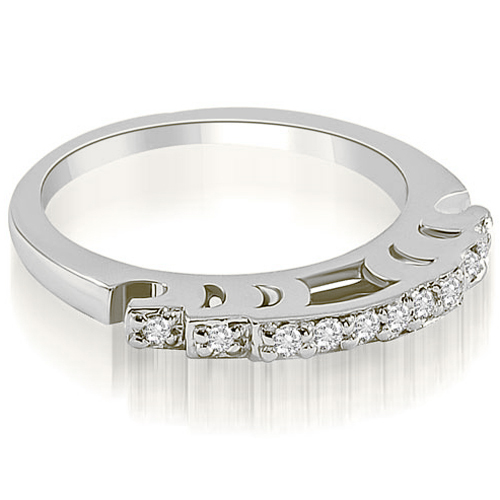 0.15 Cttw Round Cut Platinum Diamond Wedding Ring