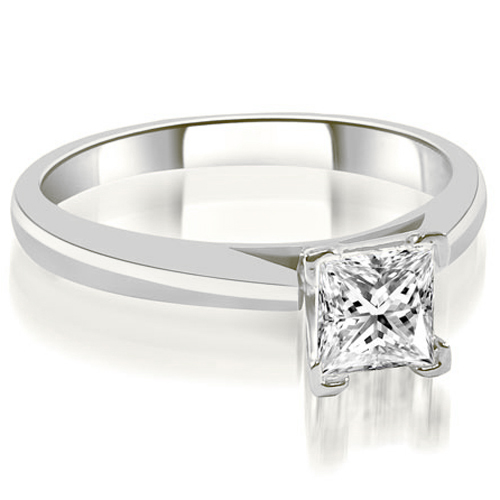 0.50 Cttw. Princess Cut Platinum Solitaire Engagement Ring